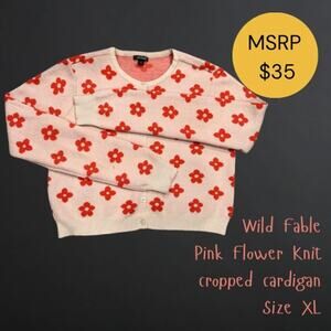 Wild Fable Pink Floral Cardigan – Size XL